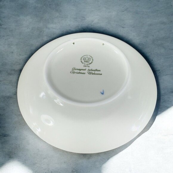 1976 Bing & Grondahl Christmas Welcome Ceramic Dish Plate Denmark Copenhagen VTG - Picture 2 of 13